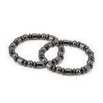 Bracelet magntique pour la perte de poids 2 pices bracelet minceur lgant unisexe en pierre noire ...