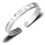 Fei yu - bracelet rétro sutra du c?ur à six caractères en argent Fei yu - bracelet rétro sutra du c?ur à six caractères en argent