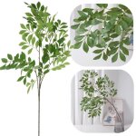 Branche d�corative de feuilles artificielles vertes pour vase de composition 103 cm