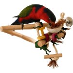 Branche de perchoir java avec jouets m / l ? un morceau de nature unique pour perroquets de grande et ...