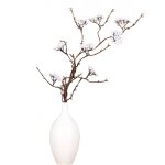 Branche de rotin de fleur de cerisier de simulation zen, ornement de fausse fleur arrangement floral ...