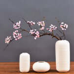 Branche de rotin de fleur de cerisier de simulation zen, ornement de fausse fleur arrangement floral ...