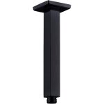 Bras de douche noir, bras de douche mural 20 cm rallonge douche carr� en acier inoxydable bras de douche ...