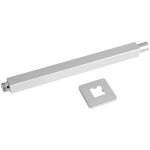 Bras de douche de plafond m�tallique de 30 cm, montage mural, avec couvercle d�coratif, en acier inoxydable ...