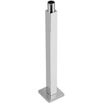 Bras d'extension de douche de plafond carr� chrom� de 30 cm � fixation murale pour pommeau de douche ...