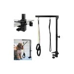 Bras de toilettage pliable pour animaux de compagnie - rglable en hauteur - 35 pouces - avec pince et ...