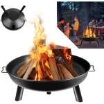 Yardin brasero de jardin - diamtre : 80 cm - rond - pour chauffage / barbecue - brasero avec pieds - ...
