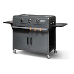 Plancha lola sur chariot équipé gun metal - 3 feux à gaz - jusqu'à 12 convives - surface de cuisson 68, ... Plancha lola sur chariot équipé gun metal - 3 feux à gaz - jusqu'à 12 convives - surface de cuisson 68, ...