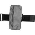 Brassard de sport ext�rieur, fitness et course � pied, �tanche, en pu gris, pour t�l�phone portable.
