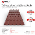 Bravo the smart solution - tuile de toiture métallique nordic coloris rouge oxyde ral 3009 dimensions ... Bravo the smart solution - tuile de toiture métallique nordic coloris rouge oxyde ral 3009 dimensions ...