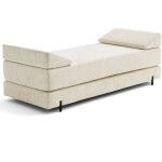 Bestmobilier - brescia - banquette 3 places convertible en tissu velours relief