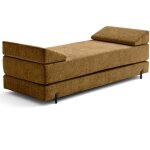 Bestmobilier - brescia - banquette 3 places convertible en tissu velours relief