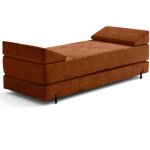 Bestmobilier - brescia - banquette 3 places convertible en tissu velours relief
