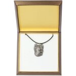 Briard, berger de brie - un collier avec un chien dans une boîte cadeau, un médaillon plaqué argent pour ... Briard, berger de brie - un collier avec un chien dans une boîte cadeau, un médaillon plaqué argent pour ...