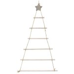 Bricolage en bois arbre de nol tenture murale un dcoration pour ornements blanc