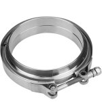 Bride d'�chappement turbo serrage � bride en v avec bande d'�chappement en acier inoxydable voiture universell ...