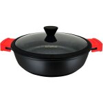 Briebe - black titanium casserole basse induction antiadhsif titane 32cm, fonte d'aluminium sans pfoa ...