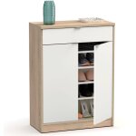 Briebe domus briebe meuble  chaussures entre, meuble rangement 2 portes tiroir 101x75x36cm blanc / ...