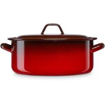 Ignea faitout  induction 12cm casserole 0, 65l avec couvercle acier maill tous feux rouge - briebe ...