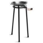 Briebe - mini set paella brleur  gaz 30cm + pole  paella maille 38cm + support  3 pieds noir