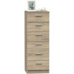 Briebe nova commode chambre, chiffonnier meuble de rangement avec 6 tiroirs, 110x40x40 cm bois Briebe nova commode chambre, chiffonnier meuble de rangement avec 6 tiroirs, 110x40x40 cm bois