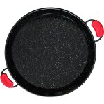 Briebe pan55 poêle à paella valencienne Émaillée 55cm, acier Émaillé antiadhésif, 16 portions noir Briebe pan55 poêle à paella valencienne Émaillée 55cm, acier Émaillé antiadhésif, 16 portions noir