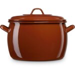 Briebe - terra faitout  induction 26cm, marmite 10l avec couvercle acier maill tous feux marron