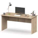 Briebe zenith bureau, table informatique bureau, Étude 76x155x68cm, poste de travail, chambre bois Briebe zenith bureau, table informatique bureau, Étude 76x155x68cm, poste de travail, chambre bois