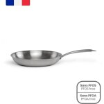 Brigade - po�le inox 20 cm livoo mep157 - triple inox - compatible tous feux dont induction - fabriqu�e ...