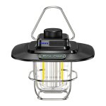 Lifcausal lanterne camping rtro led tanche lampe rechargeable usb - c pour randonne extrieure, urgences ...