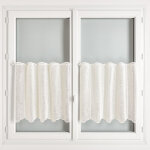 Brise bise brod� en poly - lin rustique naturel 30x60 cm