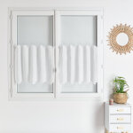 Brise bise en �tamine polylin blanc 90x45 cm