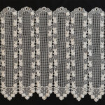 Brise bise macram� motif fleurs ecru 60x60 cm