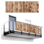 Brise - vue pour balcon bois - tige - marron clair 300x100