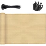 Brise - vue beige pour balcon, couverture de clture d'appartement  90 % d'ombre, pare - brise en maille ...