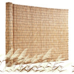 Brise - vue en roseau, 4 x 16, 4 pi, cloture enroulable en roseau naturel pour patios exterieurs, barriere ...