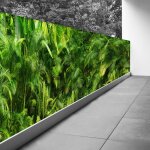 Brise vue trompe l'oeil - 90x270 cm - jungle - recto imprim� / verso blancb�che pleine - 100% d'occultation ...