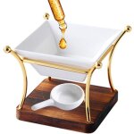 Brleur � huile essentielle, brleur � huile essentielle en m�tal, brleur � cire fondue avec bol en c�ramique, ...