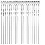 Brochettes pour barbecue, 20pcs brochettes de barbecue, brochettes en acier inoxydable bbq brochettes ...