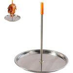 Brochettes verticales pour barbecue, en acier inoxydable pour rtir le poulet pour fumoir au charbon ...