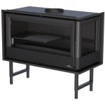 Bronpi - insert � bois 2 faces ventil� canalisable paris 90 ed 13 kw sans kit air - porte fonte - sans ...