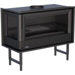 Bronpi - insert à bois 2 faces ventilé canalisable paris 90 ei 13 kw avec kit air - porte fonte - sans ... Bronpi - insert à bois 2 faces ventilé canalisable paris 90 ei 13 kw avec kit air - porte fonte - sans ...