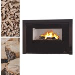 Bronpi - insert mixte bois granules insert - hybrid 9 kw sans kit air - foyer en firetek - sans cadre ...