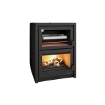 Bronpi - po�le � bois raccordable avec four vulcano 14 kw avec kit air - avec kit four inox