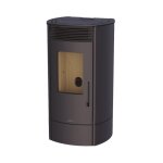 Bronpi - pole  granuls tanche option canalisable trebol 8 kw noir - foyer en fonte - sans kit de ...
