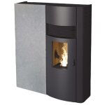 Bronpi - pole  granuls extra - plat option canalisable adry 10  11 kw pierre - avec kit droit et ...