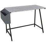 Brooklyn bureau informatique compact avec panier de rangement table gaming / �tude h 75 x l 112 x p 50 ...
