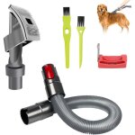Brosse aspirateur chien pour dyson v15 v12 v11 v10 v8 v7, brosse de toilettage avec extension tuyau, ...