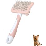Brosse autonettoyante adapte aux petits chiens  poils longs, pilation en un clic, indispensable pour ...