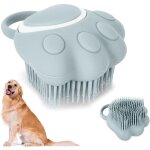 Brosse de bain pour chiens et chats, brosse de bain pour chien, avec distributeur de shampooing et brosse ...